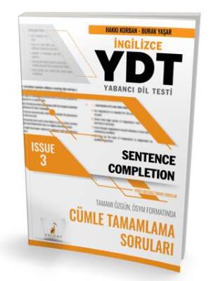 Pelikan Tıp Teknik Yayıncılık YDT İngilizce Sentence Completion Issue 3 - 1
