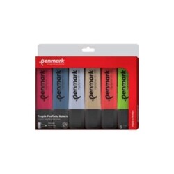 Penmark Fosforlu Kalem 6 Lı Asetat Karışık Renk - 1