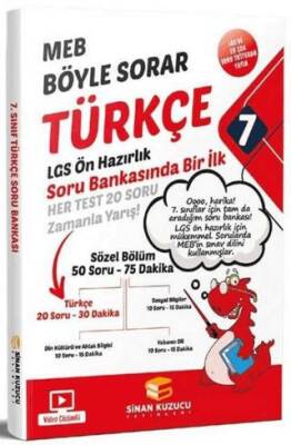Sinan Kuzucu Yayınları 7. Sınıf Meb Böyle Sorar Türkçe Soru Bankası - 1