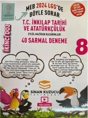 Sinan Kuzucu Yayınları 8. Sınıf T.C İnkılap Tarihi ve Atatürkçülük 40 Sarmal Deneme - 1