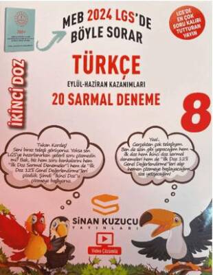 Sinan Kuzucu Yayınları 8. Sınıf Türkçe 20 Sarmal Deneme - 1