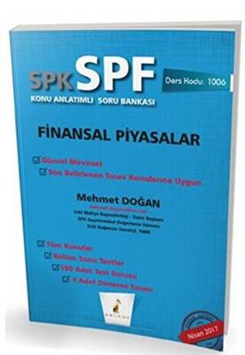 Pelikan Tıp Teknik Yayıncılık SPK - SPF Finansal Piyasalar Konu Anlatımlı Soru Bankası - 1