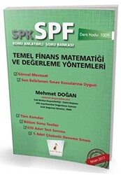 Pelikan Tıp Teknik Yayıncılık SPK - SPF Temel Finans Matematiği ve Değerleme Yöntemleri Konu Anlatımlı Soru Bankası - 1