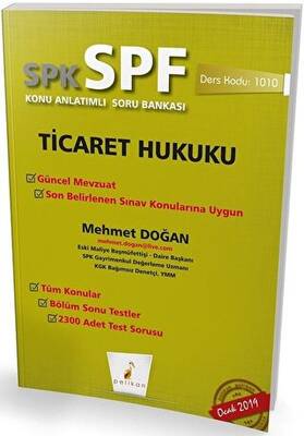 Pelikan Tıp Teknik Yayıncılık SPK - SPF Ticaret Hukuku Konu Anlatımlı Soru Bankası - 1