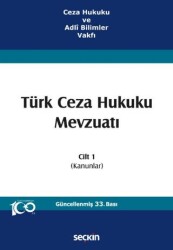 Türk Ceza Hukuku Mevzuatı Cilt 1 - 1