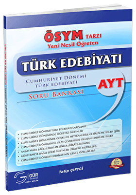 Gür Yayınları Türk Edebiyatı Cumhuriyet Dönemi Soru Bankası - 1