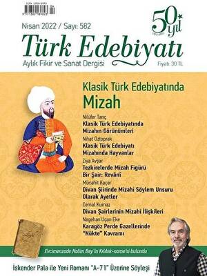 Türk Edebiyatı Dergisi Sayı: 582 Nisan 2022 - 1