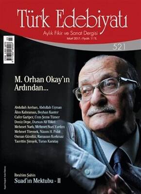 Türk Edebiyatı Dergisi Sayı: 521 Mart 2017 - 1