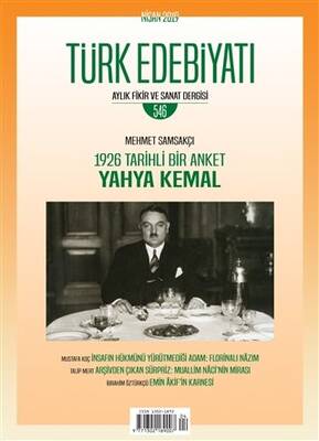 Türk Edebiyatı Dergisi Sayı: 546 Nisan 2019 - 1