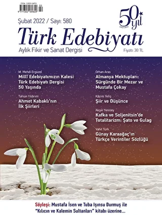 Türk Edebiyatı Dergisi Sayı: 580 Şubat 2022 - 1