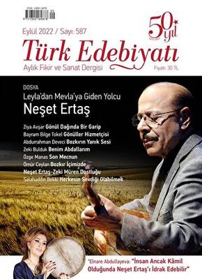Türk Edebiyatı Eylül 2022 Sayı: 587 - 1