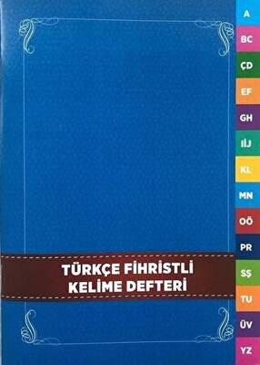 Türkçe Fihristli Kelime Defteri - 1