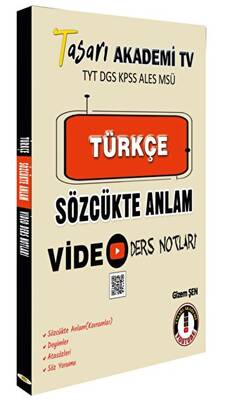 Tasarı Yayıncılık Türkçe Sözcükte Anlam Video Ders Notları - 1