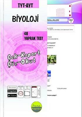 Pano Yayınevi TYT AYT Biyoloji 48 Yaprak Test - 1