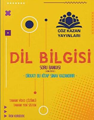 Çöz Kazan Yayınları TYT Dil Bilgisi Konu Özetli Soru Bankası - 1