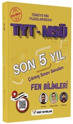 Veri Yayınları TYT MSÜ Fen Bilimleri Son 5 Yıl Çıkmış Sınav Soruları - 1