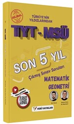Veri Yayınları TYT MSÜ Matematik Geometri Son 5 Yıl Çıkmış Sınav Soruları - 1