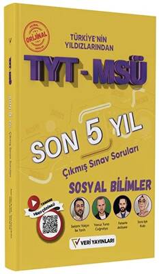 Veri Yayınları TYT MSÜ Sosyal Bilimler Son 5 Yıl Çıkmış Sınav Soruları - 1