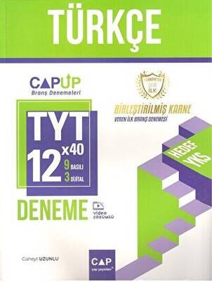 Çap Yayınları TYT Türkçe 9 x 3 Up Deneme - 1