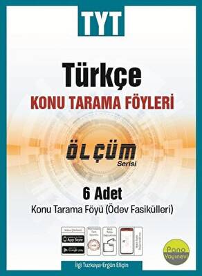 Pano Yayınevi TYT Türkçe Konu Tarama Föyleri Ölçüm Serisi 6 Fasikül - 1