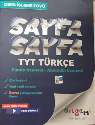 Tammat Yayıncılık TYT Türkçe Sayfa Sayfa Ders İşleme Föyü - 1