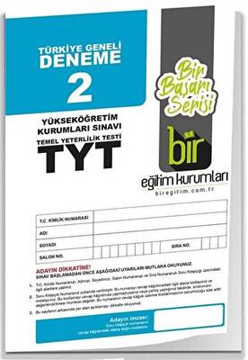 Bir Eğitim Kurumları TYT Türkiye Geneli Deneme 2 - 1