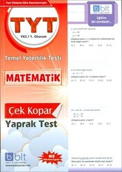 Bulut Eğitim ve Kültür Yayınları TYT - YKS 1. Oturum Matematik Çek Kopar Yaprak Test - 1