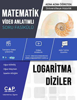 Çap Yayınları Üniversiteye Hazırlık Matematik Video Anlatımlı Logaritma Diziler Soru Fasikülü - 1