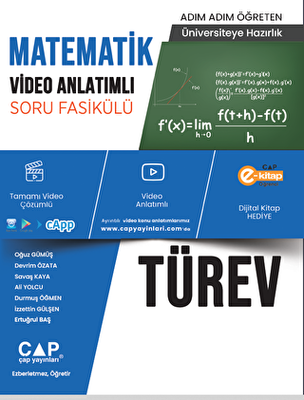 Çap Yayınları Üniversiteye Hazırlık Matematik Video Anlatımlı Türev Soru Fasikülü - 1