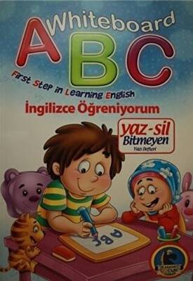 Whiteboard ABC First Step in Learning English - Yaz-Sil Bitmeyen Yazı Defteri - 1