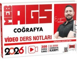 Yargı Yayınevi 2026 MEB-AGS Öğretmen Adayları İçin Coğrafya Video Ders Notlar - Yargı Yayınevi