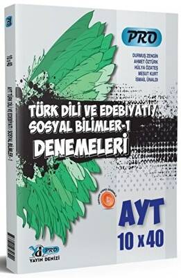 Yayın Denizi Yayınları Yayın Denizi AYT Türk Dili ve Edebiyatı Sosyal Bilimler -1 Pro 10 x 40 Denemeleri - 1