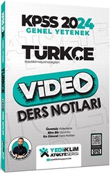 Yediiklim Yayınları 2024 KPSS Atölye Serisi Türkçe Video Ders Notları - 1
