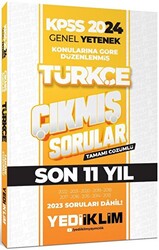 Yediiklim Yayınları 2024 KPSS Genel Yetenek Lisans Türkçe Konularına Göre Tamamı Çözümlü Çıkmış Sorular - 1