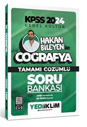 Yediiklim Yayınları 2024 KPSS Hakan Bileyen ile Coğrafya Tamamı Çözümlü Soru Bankası - 1