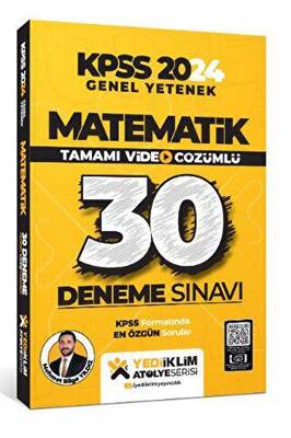 Yediiklim Yayınları 2024 KPSS Matematik Tamamı Video Çözümlü 30 Deneme - 1