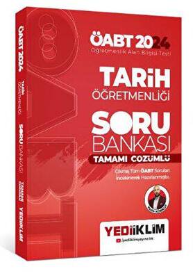 Yediiklim Yayınları 2024 ÖABT Tarih Öğretmenliği Tamamı Çözümlü Soru Bankası - 1