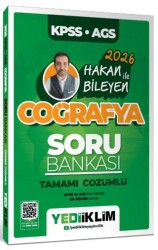 Yediiklim Yayınları 2026 KPSS AGS Coğrafya Tamamı Çözümlü Soru Bankası - 1