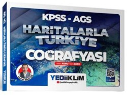 2026 KPSS AGS Haritalarla Türkiye Coğrafyası Hem Konu Hem Soru - Yediiklim Yayınları