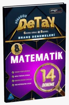 Zeka Küpü Yayınları 8. Sınıf Pisagor Detay 14`lü Matematik Branş Denemesi - 1